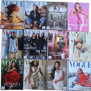 Vogue Magazine Lot 12 Issues 2023–2024 Zendaya Margot Robbie Covers